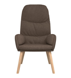 Chaise de relaxation avec tabouret Taupe Tissu