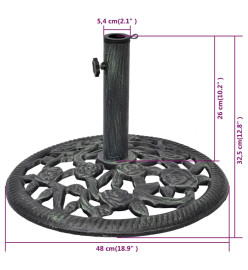 Socle de parasol en fonte 12 kg 48 cm