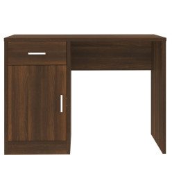 Bureau avec tiroir et armoire Chêne marron 100x40x73 cm