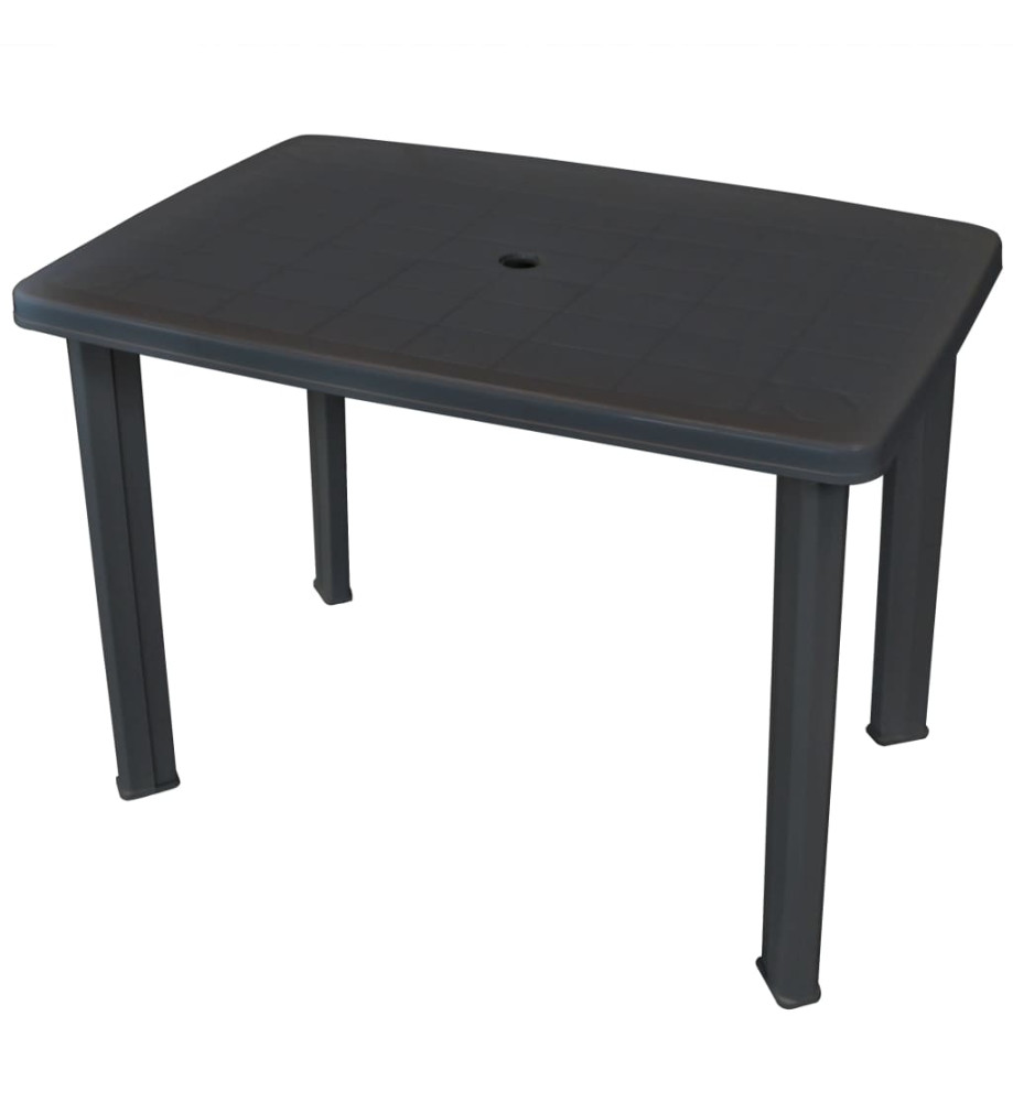 Table de jardin Anthracite 101 x 68 x 72 cm Plastique