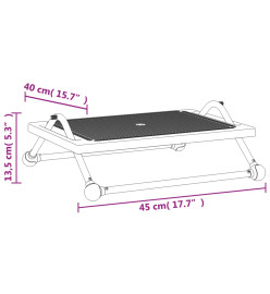 Repose-pied Noir 45x40x13,5 cm