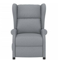 Fauteuil inclinable électrique à oreilles gris clair tissu