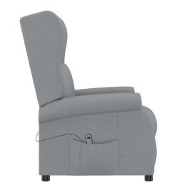 Fauteuil inclinable électrique à oreilles gris clair tissu