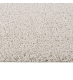 Tapis shaggy à poils longs Crème 80x150 cm