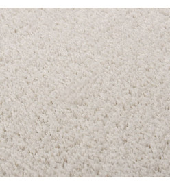 Tapis shaggy à poils longs Crème 80x150 cm