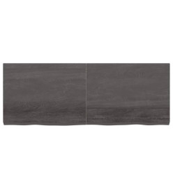 Étagère murale gris foncé 160x60x6 cm bois chêne massif traité