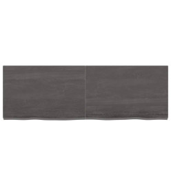 Étagère murale gris foncé 120x40x4 cm bois chêne massif traité