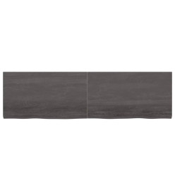 Étagère murale gris foncé 180x50x4 cm bois chêne massif traité