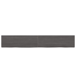 Étagère murale gris foncé 180x30x6 cm bois chêne massif traité