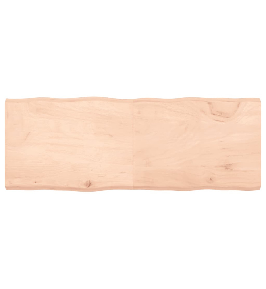 Dessus de table bois chêne massif non traité bordure assortie