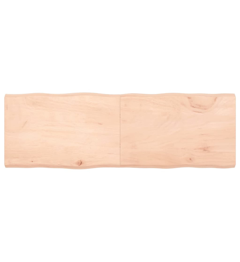 Dessus de table bois chêne massif non traité bordure assortie