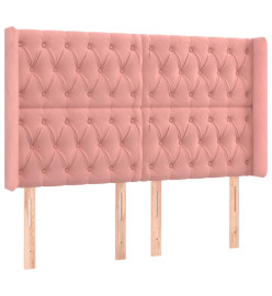 Tête de lit à LED Rose 147x16x118/128 cm Velours