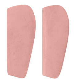 Tête de lit avec oreilles Rose 147x23x78/88 cm Velours