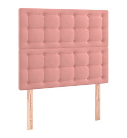 Têtes de lit 2 pcs Rose 90x5x78/88 cm Velours