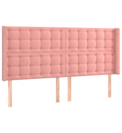 Tête de lit à LED Rose 183x16x118/128 cm Velours