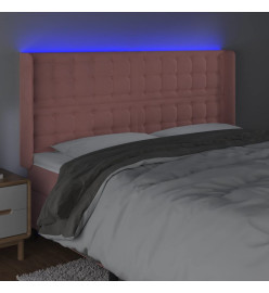 Tête de lit à LED Rose 183x16x118/128 cm Velours