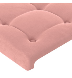 Tête de lit à LED Rose 183x16x118/128 cm Velours