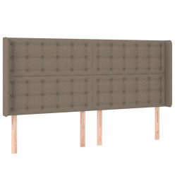 Tête de lit avec oreilles Taupe 183x16x118/128 cm Tissu