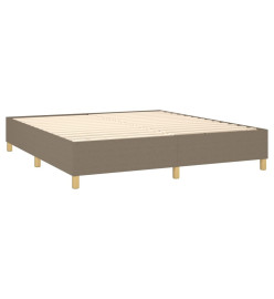 Lit à sommier tapissier avec matelas Taupe 180x200 cm Tissu