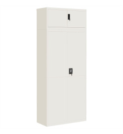 Classeur blanc 90x40x220 cm acier