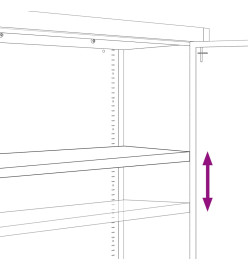 Classeur blanc 90x40x220 cm acier