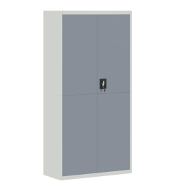 Classeur gris clair et gris foncé 90x40x180 cm acier