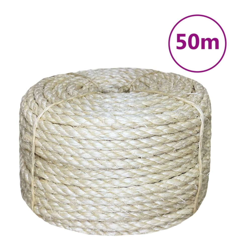 Corde 100 % sisal 8 mm 50 m