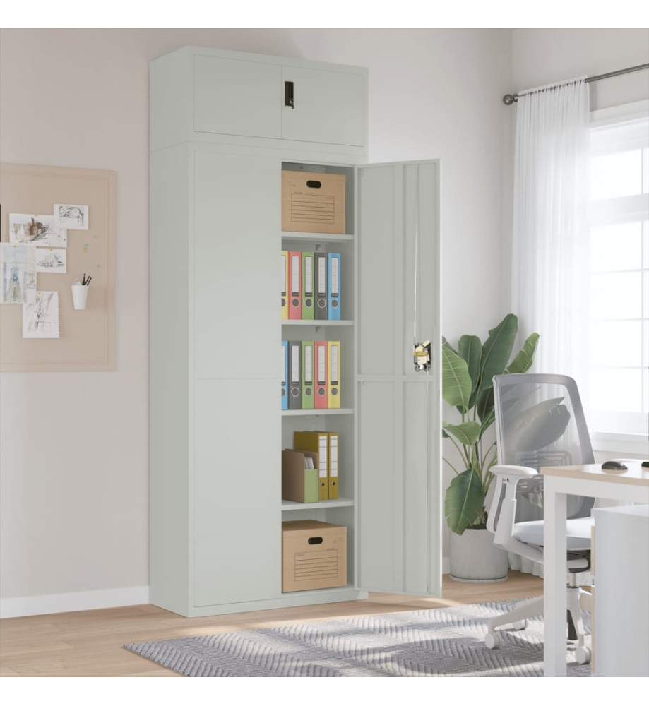 Classeur gris clair 90x40x240 cm acier Classeur gris clair 90x40x240 cm acier