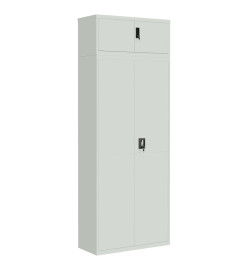 Classeur gris clair 90x40x240 cm acier