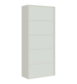 Classeur gris clair 90x40x240 cm acier