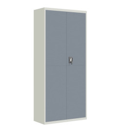 Classeur gris clair et gris foncé 90x40x200 cm acier