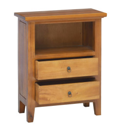 Table de chevet 60x30x75 cm bois massif d'acajou
