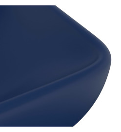 Lavabo de luxe rectangulaire Bleu foncé mat 71x38 cm Céramique