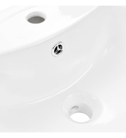 Lavabo autoportant avec socle Céramique Blanc 520x440x190 mm