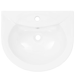 Lavabo autoportant avec socle Céramique Blanc 520x440x190 mm