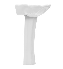 Lavabo autoportant avec socle Céramique Blanc 580x510x200 mm