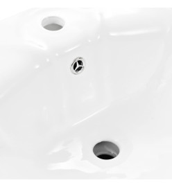 Lavabo autoportant avec socle Céramique Blanc 580x510x200 mm