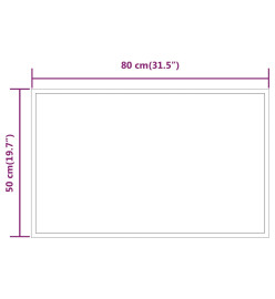 Miroir de salle de bain à LED 80x50 cm