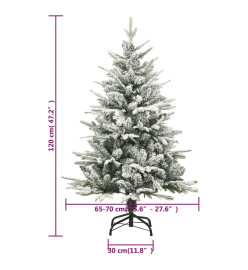 Sapin de Noël artificiel à flocons de neige Vert 120 cm PVC/PE