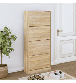 Armoire à chaussures Chêne sonoma 63x24x147cm Bois d'ingénierie