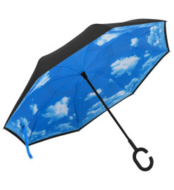 Parapluie à poignée en C Noir 108 cm