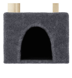 Arbre à chat avec griffoirs en sisal gris foncé 109,5 cm