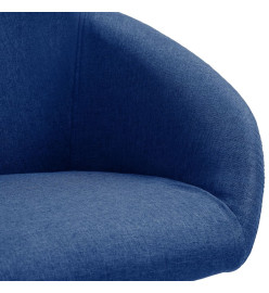 Chaise pivotante de salle à manger Bleu Tissu