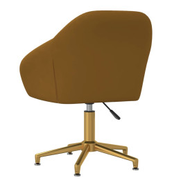 Chaise pivotante de bureau Marron Velours