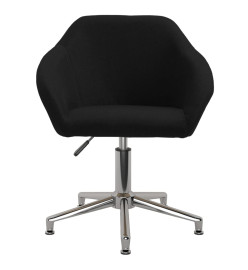 Chaise pivotante de bureau Noir Tissu