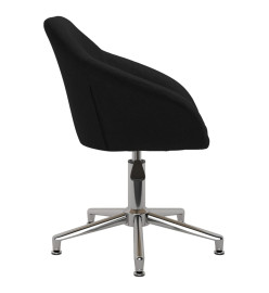 Chaise pivotante de bureau Noir Tissu