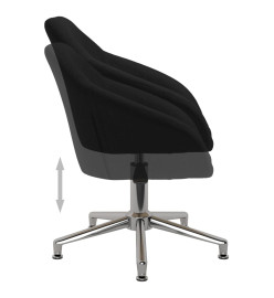 Chaise pivotante de bureau Noir Tissu