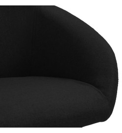 Chaise pivotante de bureau Noir Tissu