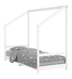 Cadre de lit pour enfants blanc 80x200 cm bois de pin massif