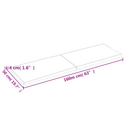 Dessus de table bois chêne massif traité bordure assortie